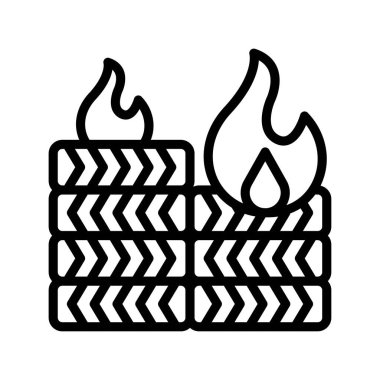 Protestoya bağlı halk, arabanın lastiklerini çizgisel olarak ateşledi.