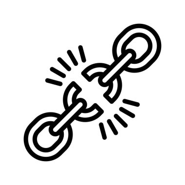 lineal biçimdeki kırık metal zincir vektörünü protesto et