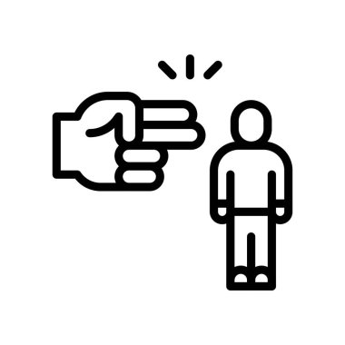 insan veya karakter vektörünün çizgisel biçimdeki elle çekim pozisyonunu protesto et