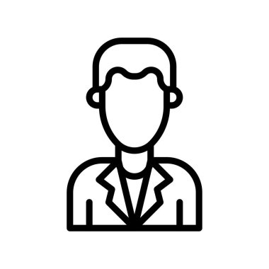 Giysi vektörünü doğrusal olarak protesto eden erkek aday