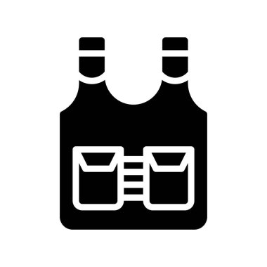 Polis kurşungeçirmez ceketi ve katı tasarım cep vektörünü protesto et