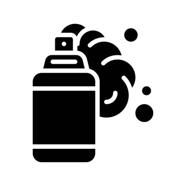 Katı tasarımda gaz kabarcıkları vektörüyle ilgili protesto polis göz yaşartıcı gaz silindiri açık