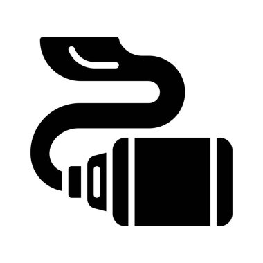 Katı tasarımda gaz kabarcıkları vektörüyle ilgili protesto polis göz yaşartıcı gaz silindiri açık