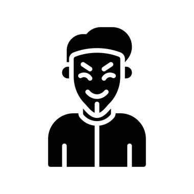 Yüz maskesi ve kıyafet vektörüyle ilgili suçluyu sağlam tasarımla protesto et