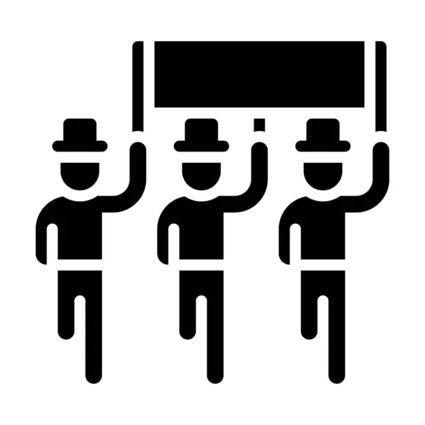 Panneau Bannière Connexe Défilé Dans Vecteur Main Garçons Défilé Dans — Image vectorielle