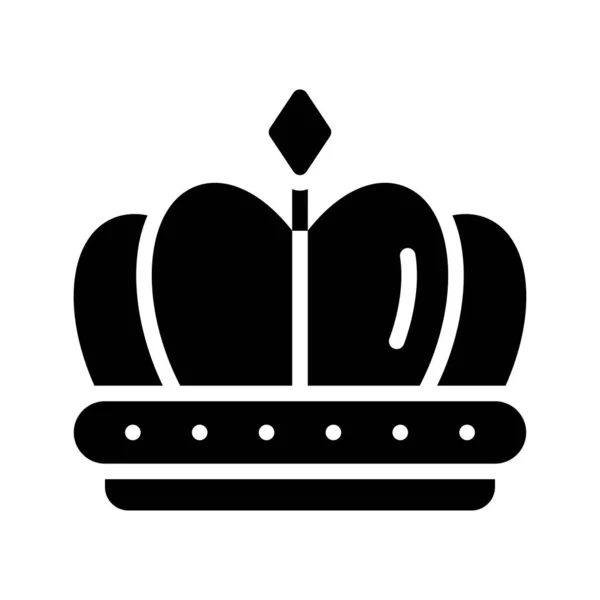 Парад Связанных Золотой Шляпы Короля Мальчиков Форме Сердца Вектор Твердой — стоковый вектор