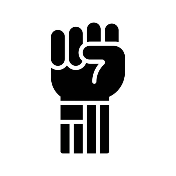 抗议相关的手与美国国旗服饰矢量在坚实的设计中 — 图库矢量图片