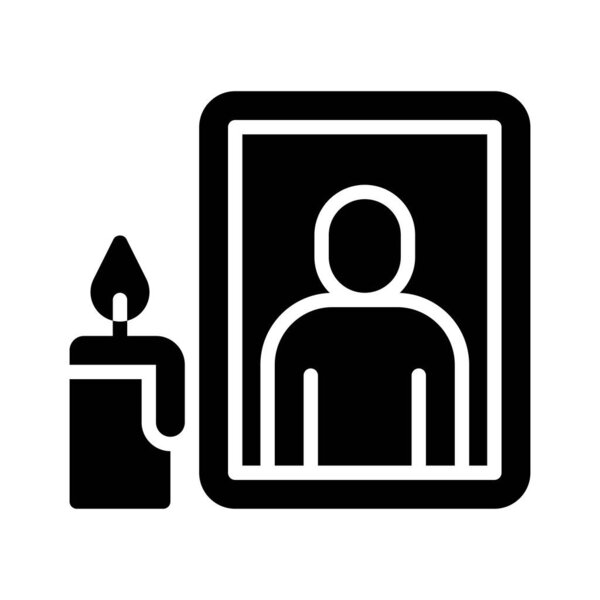 protest related boy dead photo with candle and fire vector in solid design