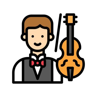 düğün ve aşk ilişkili müzisyen gitar vektörü ile düzenlenebilir vuruş