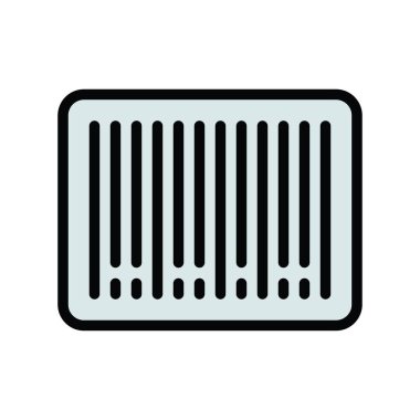 Dolu tasarımda siyah cuma vektörüyle ilgili barkod veya tarayıcı