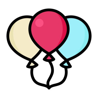 Doğum günüyle ilgili uçan balonlar ya da düzenlenebilir felçli yeni doğan bebek vektörleri