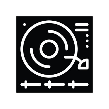 Katı tasarım içinde şarkı çalma diski ile ilgili sanat veya zanaat vektörü