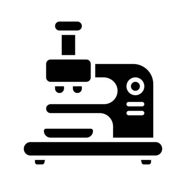 Katı tasarım test levhası vektörüyle laboratuvar simgesi ilgili laboratuvar mikroskobu