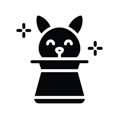 Sihirli şapka takan tavşan sanatla ya da el sanatlarıyla ilgili katı tasarım