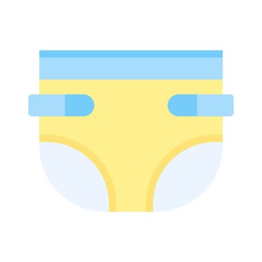 Bebek partisi ile ilgili küçük bebek şımartıcı, düz stil şerit vektörlü.