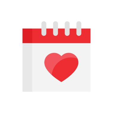 Sevgililer günü kartları, ilgili aşk ve romantizm takvim vektörlerindeki kalpler, düz tasarımlar.,