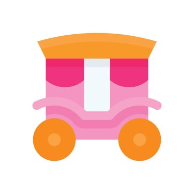 Düz dizaynda sevgililer günü aşkı ve romantik taşıma vektörü