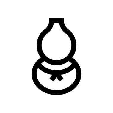 Çin 'de yeni yıla ilişkin Çin kabağı vektörü doğrusal stilde