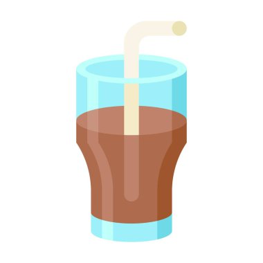 Doğum günü ya da yeni doğan bebek ile ilgili saman vektörlü soğuk içecek düz stil