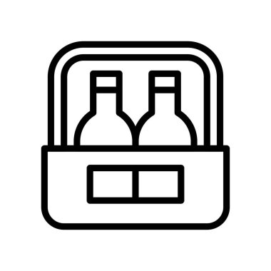 şişe simgesi, süpermarket konsepti, vektör illüstrasyonu 