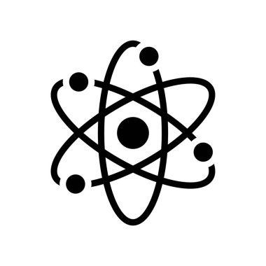 Katı tasarım içinde daire vektörü olan laboratuar simgesi ile ilgili laboratuvar atomu