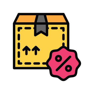 Hediye kutusu ve yüzde kuponu veya düzenlenebilir vuruşlu indirim kartı vektörü