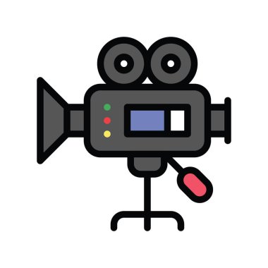 video kamera kaydedicisi ile ilgili sanat veya el işi vektörü tam biçimli