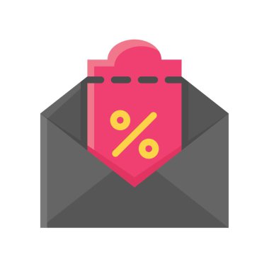 düz dizaynlı yuvarlak bilet ve harf vektörü