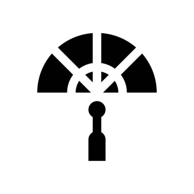 Çin Yeni Yılı 'na bağlı el fan vektörü katı tasarım