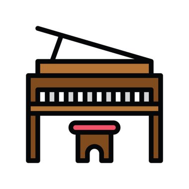 müzik ve sesle ilgili piyano vektör dolu biçimle