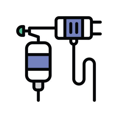 sanat ve zanaat bağlantılı renk makinesi vektörü ve düzenlenebilir vuruş