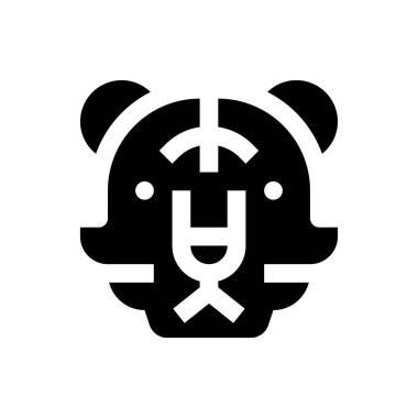 Çin 'de yeni yıla ilişkin aslan yüz vektörü katı tasarım