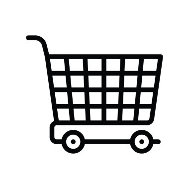 Lineal stilde Kara Cuma vektörüyle ilgili alışveriş arabası