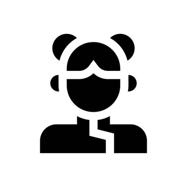 Çin Yeni Yılı 'na bağlı Çin kız vektörü katı tasarım