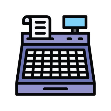 Düzenlenebilir felçli kara cuma vektörüyle ilgili fatura makinesi