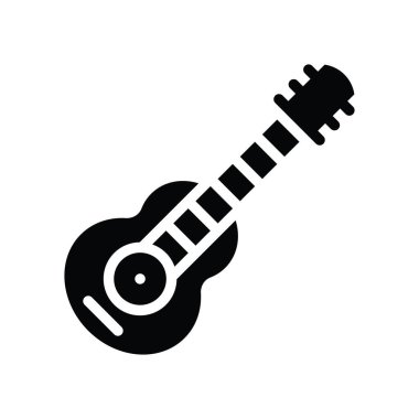 sanat ve zanaat ilişkili gitar vektörü katı tarzda