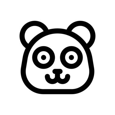 Çin Yeni Yıl İlgili Panda Doğrusal Stil Yüzey Vektörü