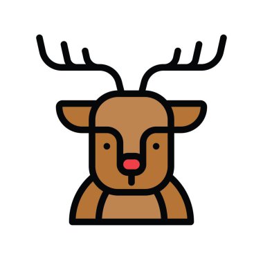 Noel, ilgili şirinler, ren geyiği avatarları, düzenlenebilir felçler,