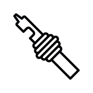 sanat ve zanaat ilişkili iğne ve çizgisel biçimli iplik vektörü