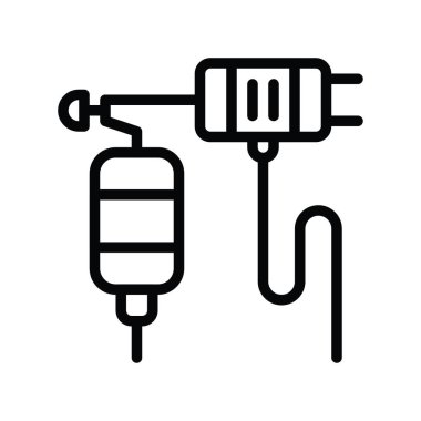 Çizgisel veya düzenlenebilir vuruş tasarımında sanat ve zanaat bağlantılı renk makinesi vektörü