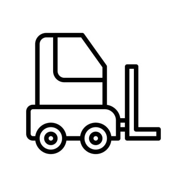 forklift simgesi, süpermarket konsepti, vektör illüstrasyonu 