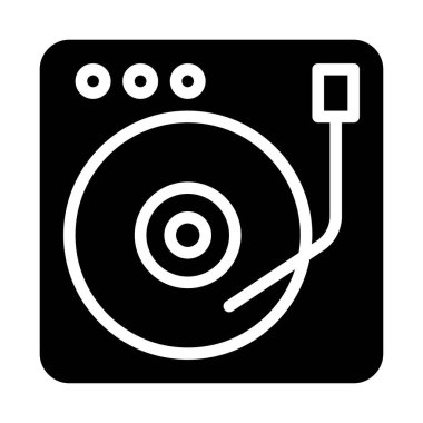 doğum günü ya da yeni doğan bebekle ilgili sesli müzik çalar katı tasarım vektörleri ile