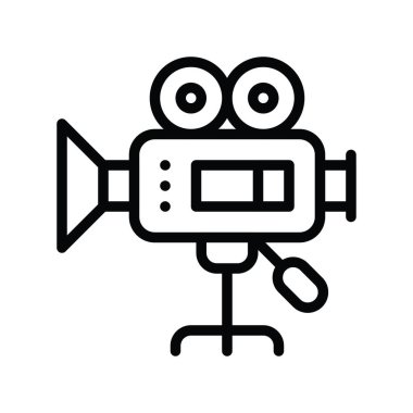 video kamera kaydedici doğrusal biçimde sanat veya zanaat vektörü 