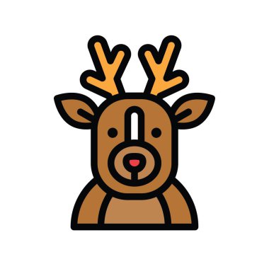 Noel, ilgili şirinler, ren geyiği avatarları, düzenlenebilir felçler,