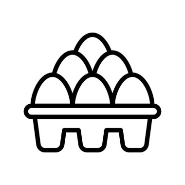 Yumurta simgesi, süpermarket konsepti, vektör illüstrasyonu 