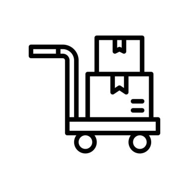 kutu simgesi, süpermarket konsepti, vektör illüstrasyonu 