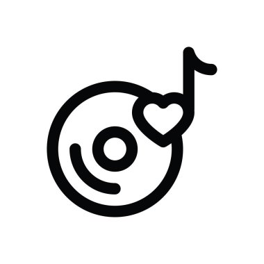 Sevgililer günü, ilgili aşklar ve romantizm, müzik vektörleri, doğrusal tarzda.,