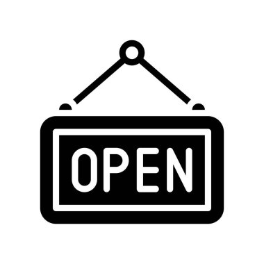 açık simge, süpermarket konsepti, vektör illüstrasyonu