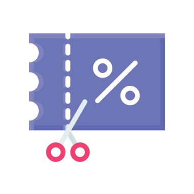 Bilet kesimi ve düz tasarım makas vektörü ile ilgili Kara Cuma