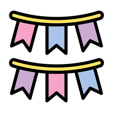 Doğumgünüyle ilgili süsleme ya da sokak afişi ya da düzenlenebilir felçli yeni doğan bebek vektörleri